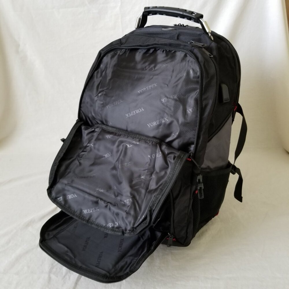 NEW! Topnotch Water-resistant Backpack w/USB/Luggage Strap/Padded Laptop Pocket - Picture 10 of 16